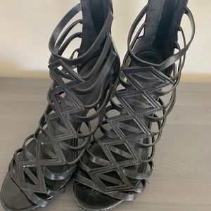 Black Strappy Heels
